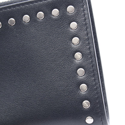 スタッズ 二つ折り財布 レザー ブラック サンローランパリ 財布・小物 SAINT LAURENT PARIS
