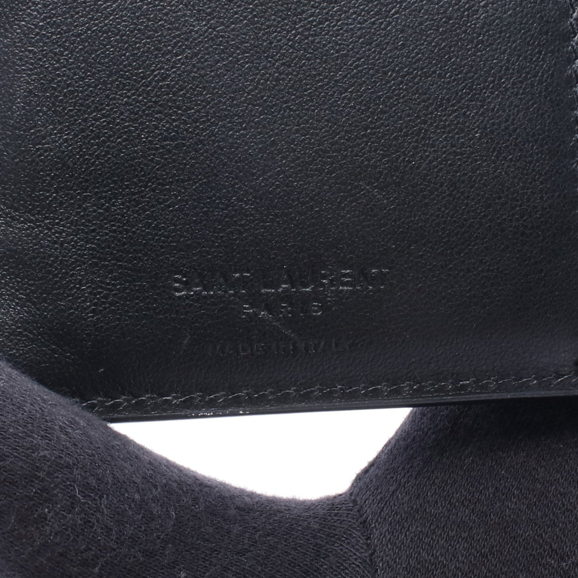 スタッズ 二つ折り財布 レザー ブラック サンローランパリ 財布・小物 SAINT LAURENT PARIS