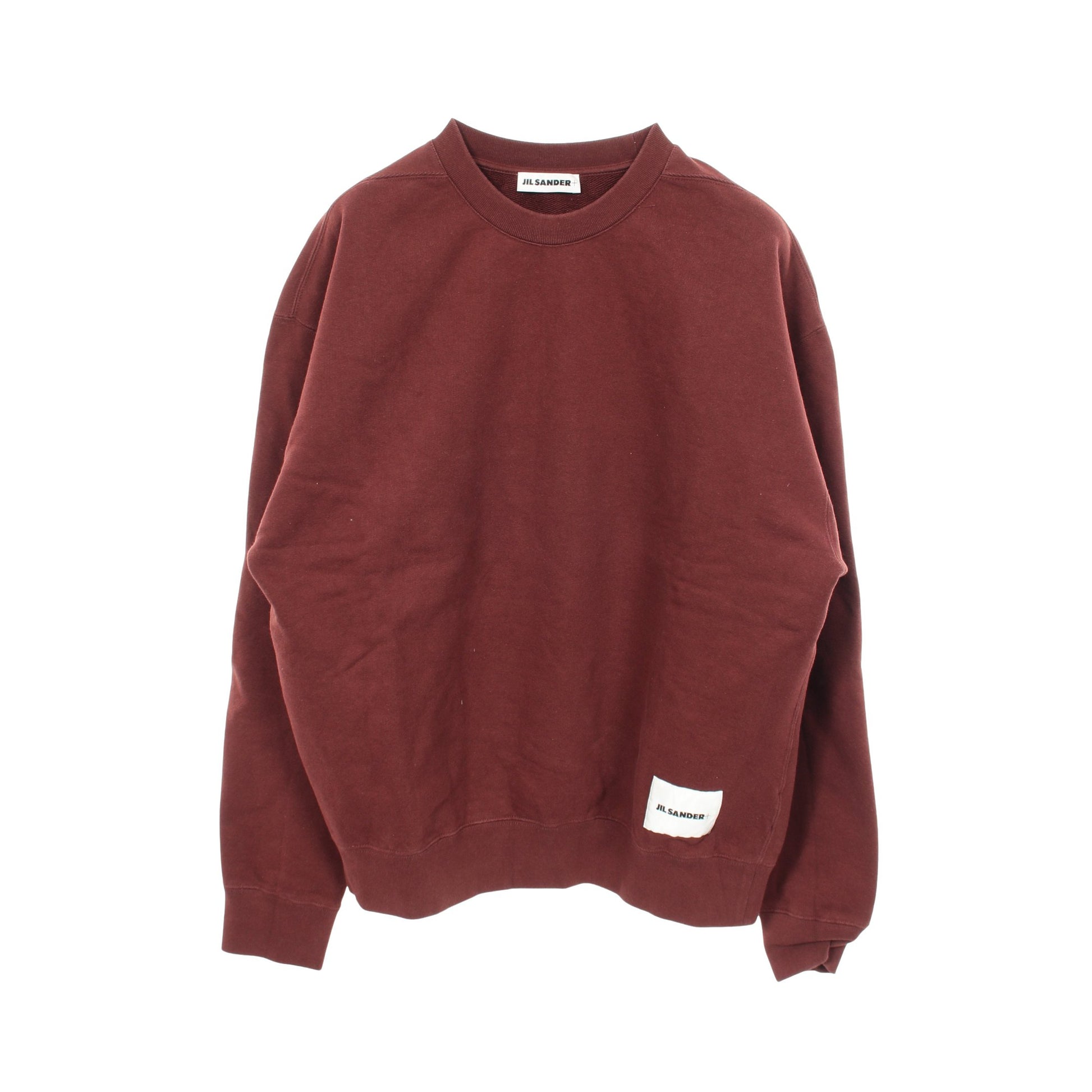 クルーネック スウェットシャツ コットン ブラウン ジルサンダープラス トップス JIL SANDER＋