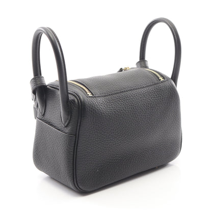 リンディ ミニ ショルダーバッグ トリヨンクレマンス ブラック ゴールド金具 U刻印 エルメス バッグ HERMES