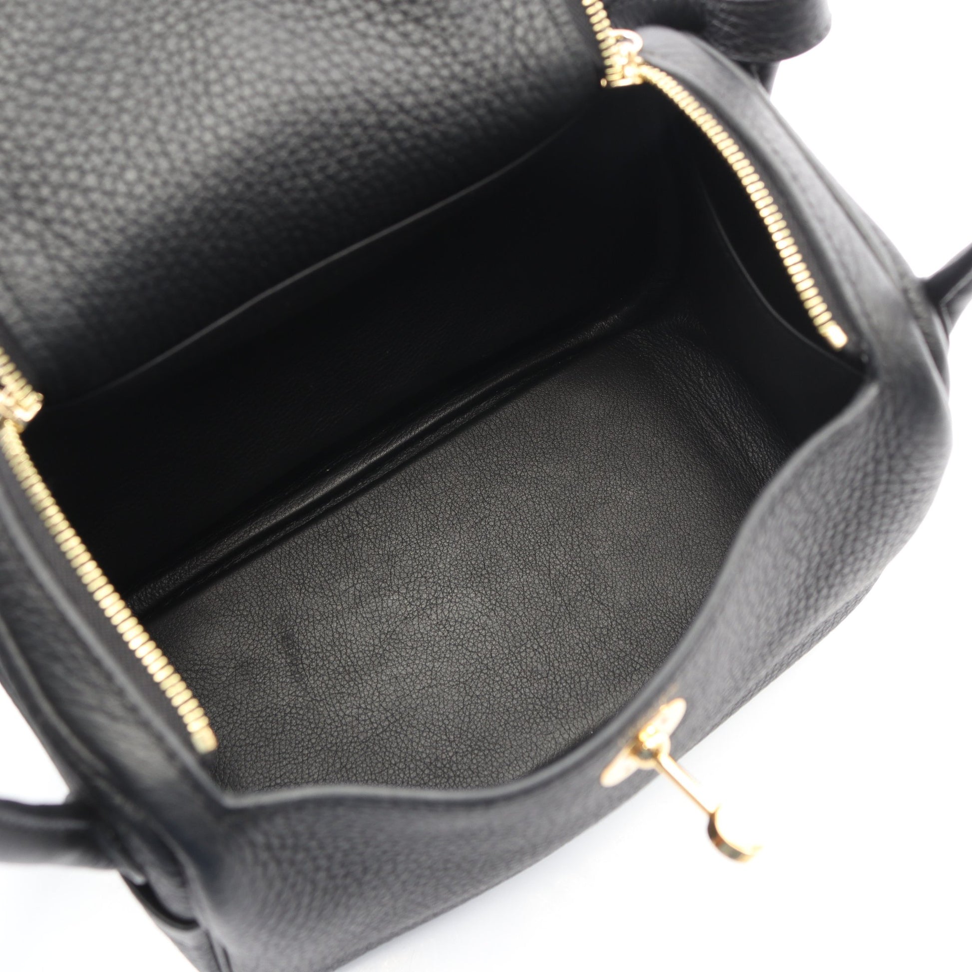 リンディ ミニ ショルダーバッグ トリヨンクレマンス ブラック ゴールド金具 U刻印 エルメス バッグ HERMES