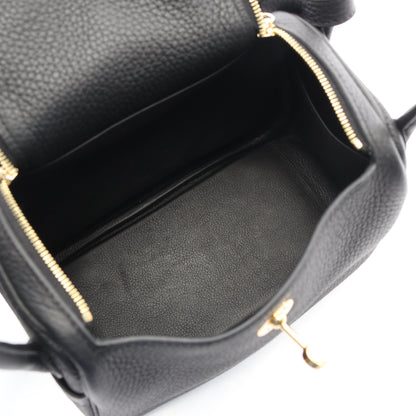 リンディ ミニ ショルダーバッグ トリヨンクレマンス ブラック ゴールド金具 U刻印 エルメス バッグ HERMES