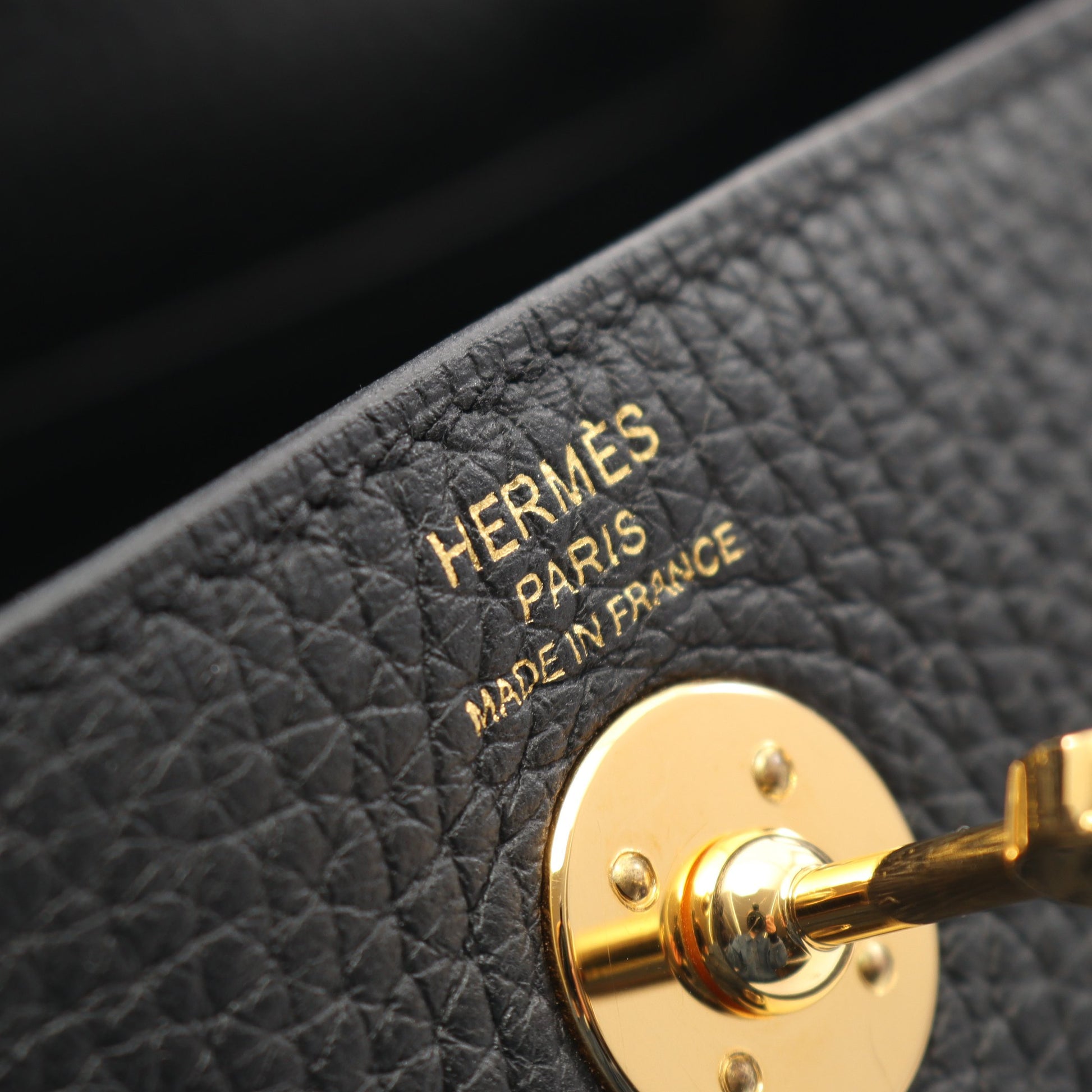 リンディ ミニ ショルダーバッグ トリヨンクレマンス ブラック ゴールド金具 U刻印 エルメス バッグ HERMES