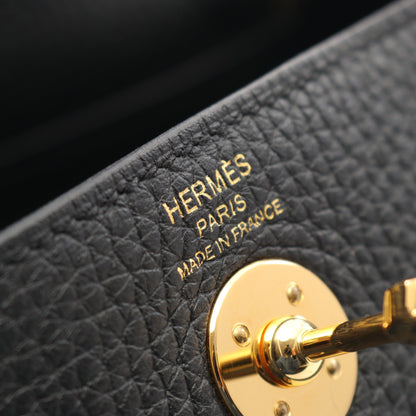 リンディ ミニ ショルダーバッグ トリヨンクレマンス ブラック ゴールド金具 U刻印 エルメス バッグ HERMES