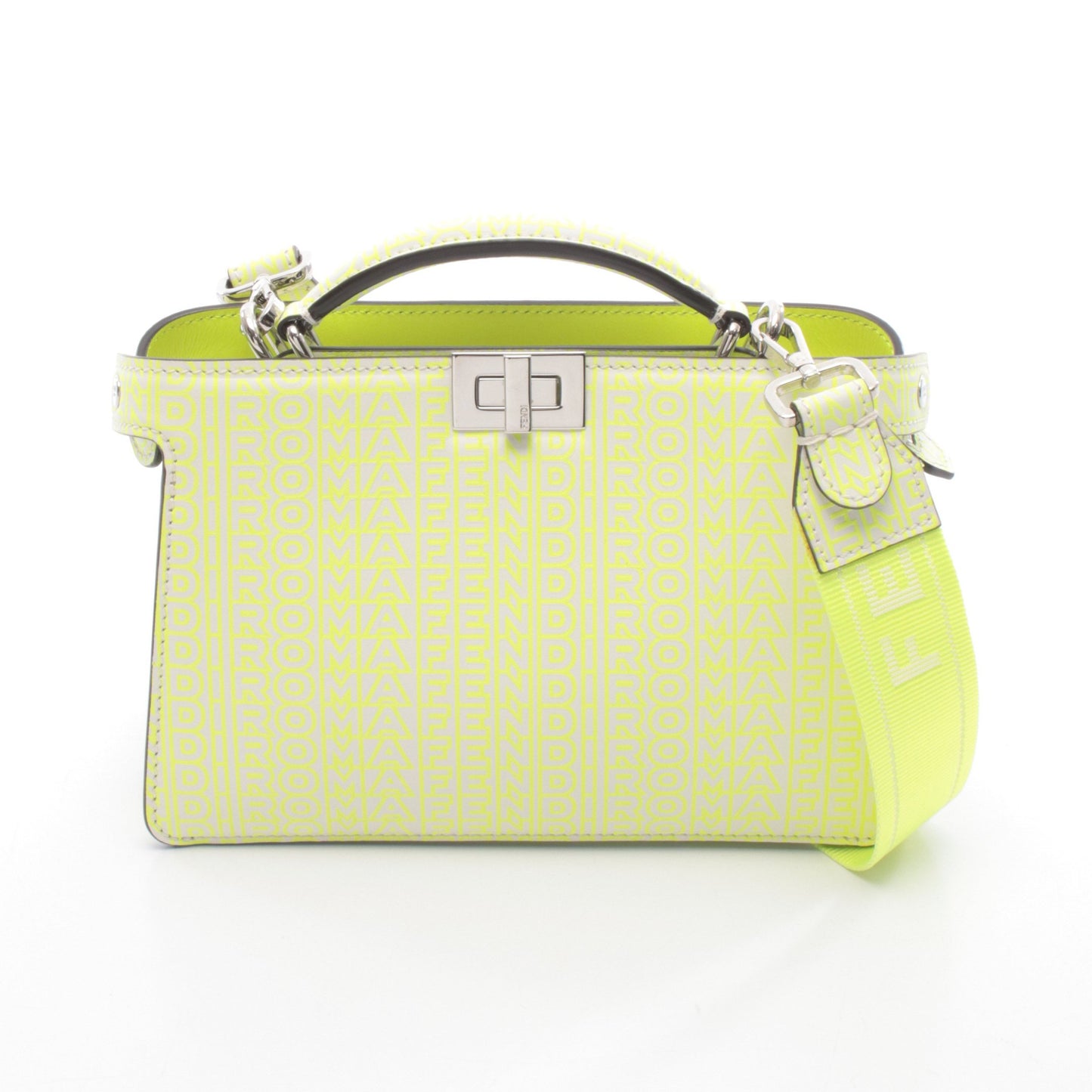FENDI × MARC JACOBS ピーカブー ISeeU アイシーユー エックスクロス ハンドバッグ レザー イエロー ホワイト ネオンカラー 2WAY フェンディ バッグ FENDI