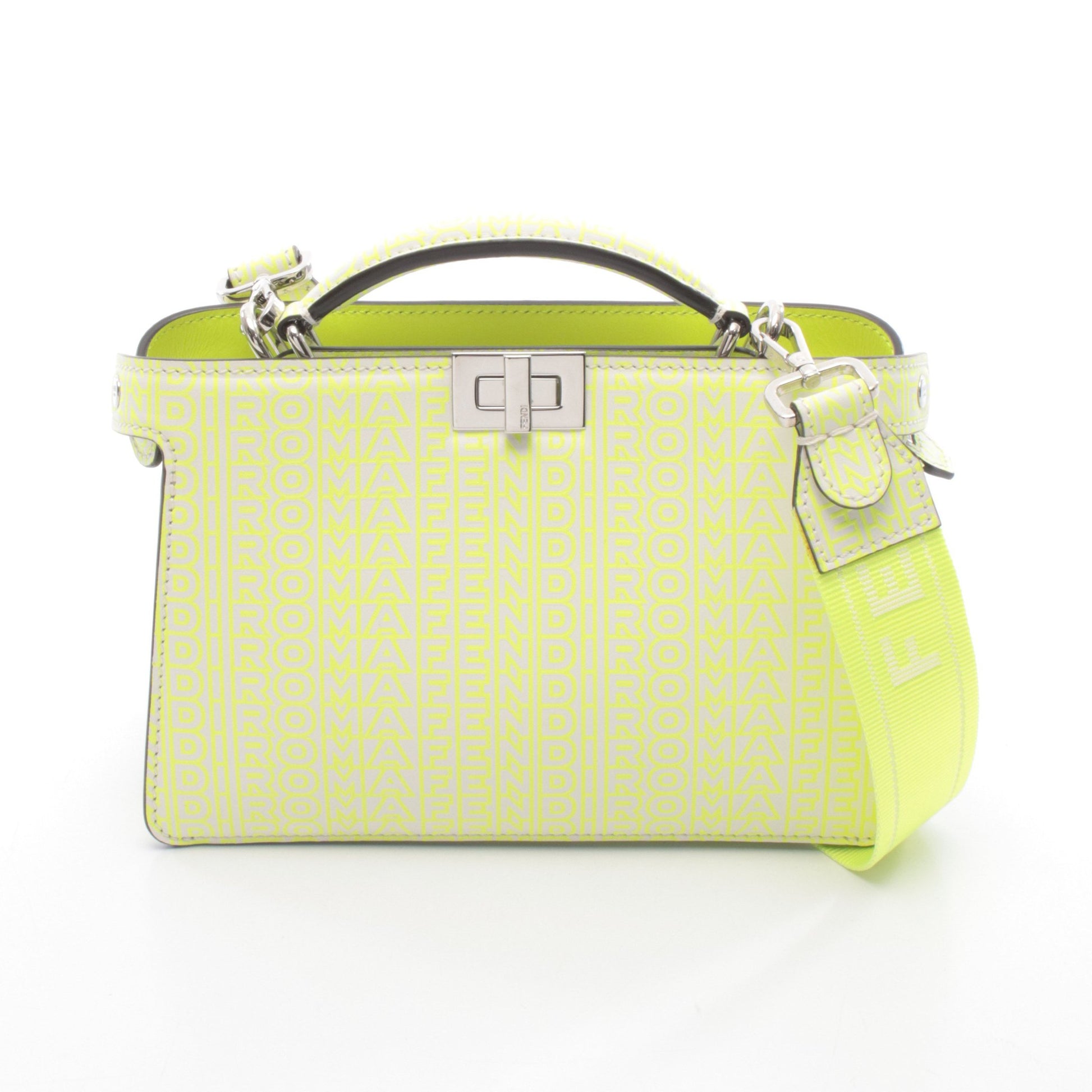 FENDI × MARC JACOBS ピーカブー ISeeU アイシーユー エックスクロス ハンドバッグ レザー イエロー ホワイト ネオンカラー 2WAY フェンディ バッグ FENDI