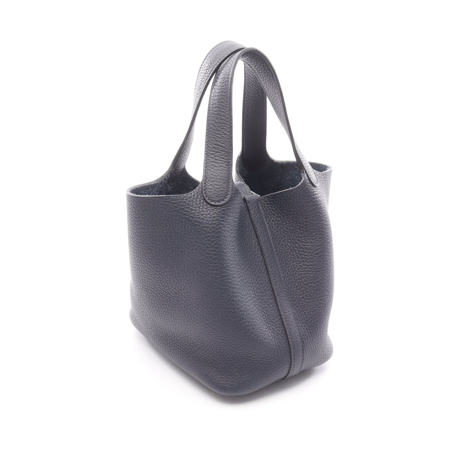 ピコタンロックPM ブルーニュイ ハンドバッグ トリヨンクレマンス ネイビー シルバー金具 Z刻印 エルメス バッグ HERMES