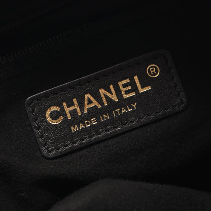 ドーヴィル 巾着 チェーンショルダーバッグ キャビアスキン ブラック ゴールド金具 シャネル バッグ CHANEL