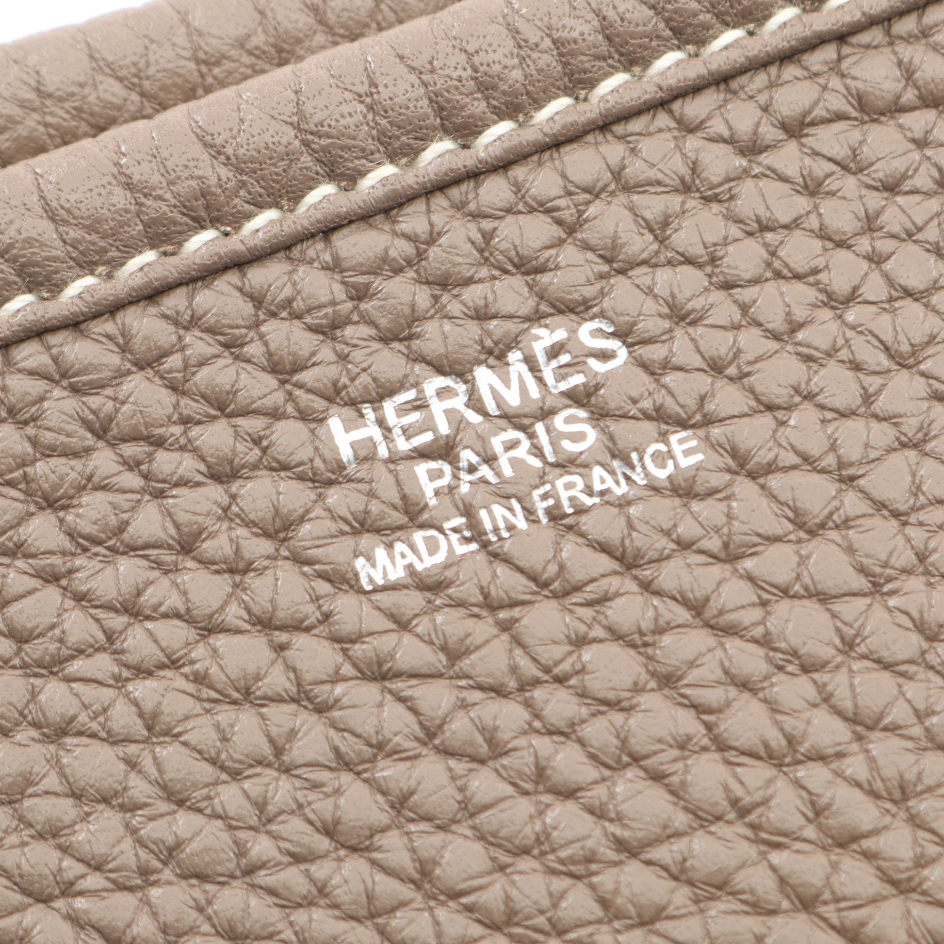 エヴリン 1 アン GM ショルダーバッグ トリヨンクレマンス グレーブラウン シルバー金具 □N刻印 エルメス バッグ HERMES