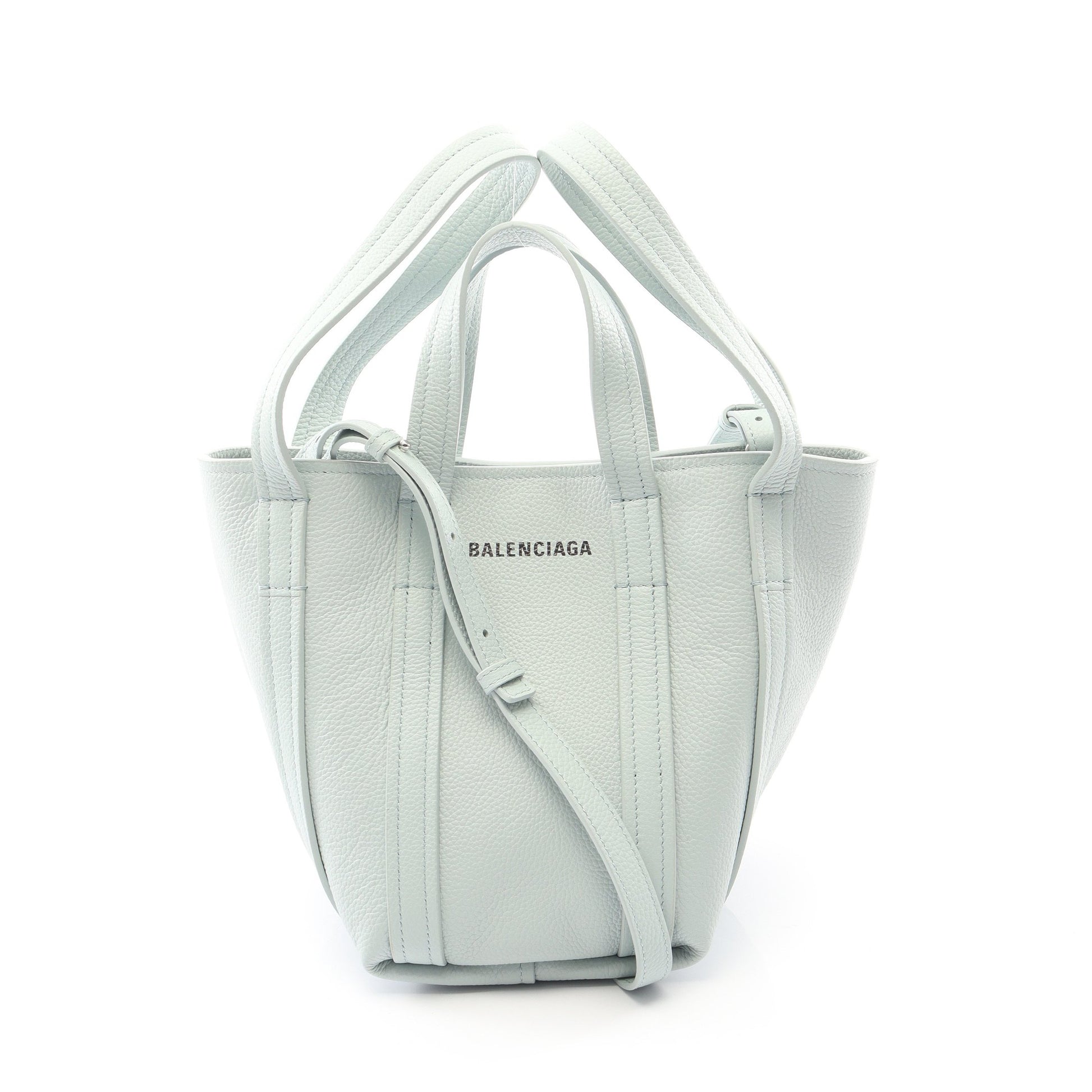 Everyday XS North South ハンドバッグ レザー ライトグリーン 2WAY バレンシアガ バッグ BALENCIAGA