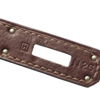ケリー32 ハバナ ハンドバッグ トリヨンクレマンス ダークブラウン シルバー金具 内縫い 2WAY □H刻印 エルメス バッグ HERMES