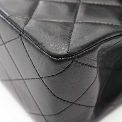 マトラッセ Wフラップ Wチェーンショルダーバッグ ラムスキン ブラック ゴールド金具 ヴィンテージ シャネル バッグ CHANEL