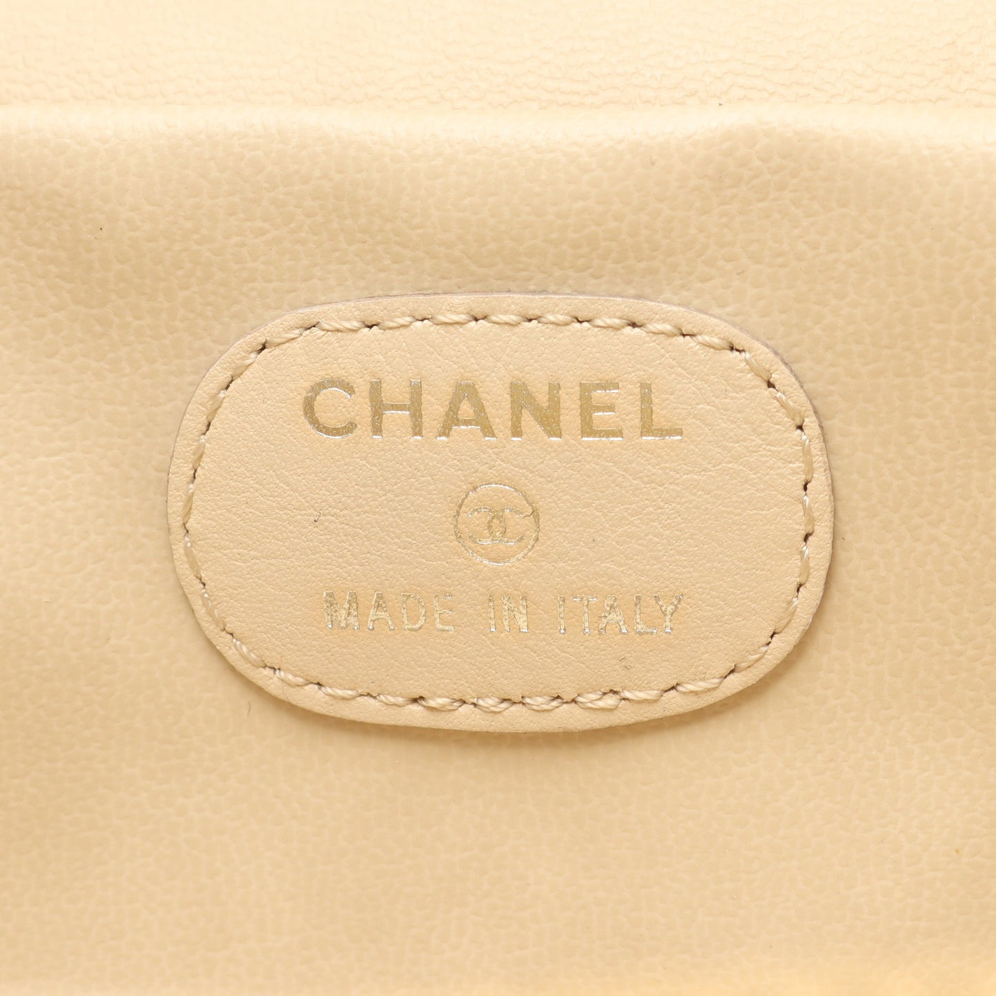 ココマーク バニティバッグ キャビアスキン イエロー ゴールド金具 シャネル バッグ CHANEL