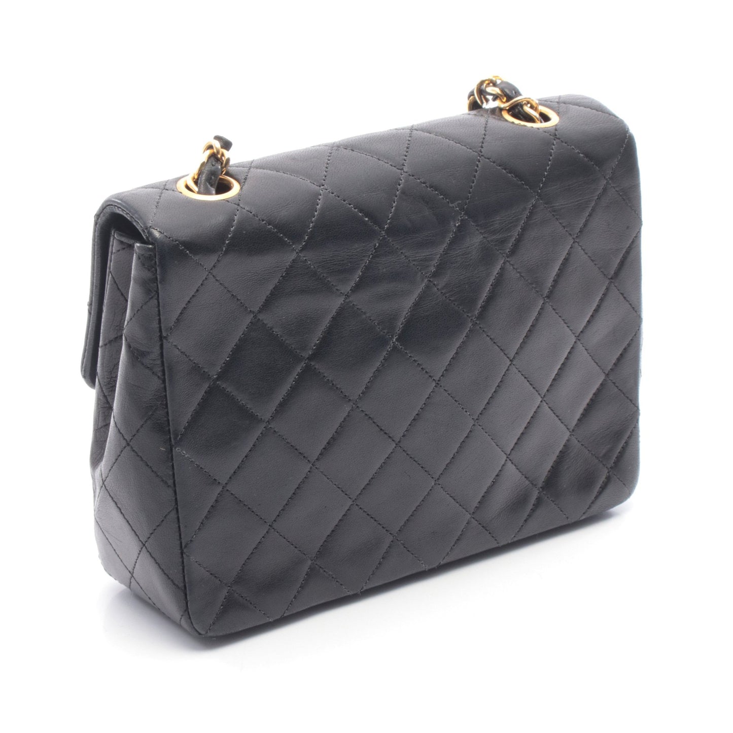 ミニマトラッセ20 チェーンショルダーバッグ ラムスキン ブラック ゴールド金具 シャネル バッグ CHANEL