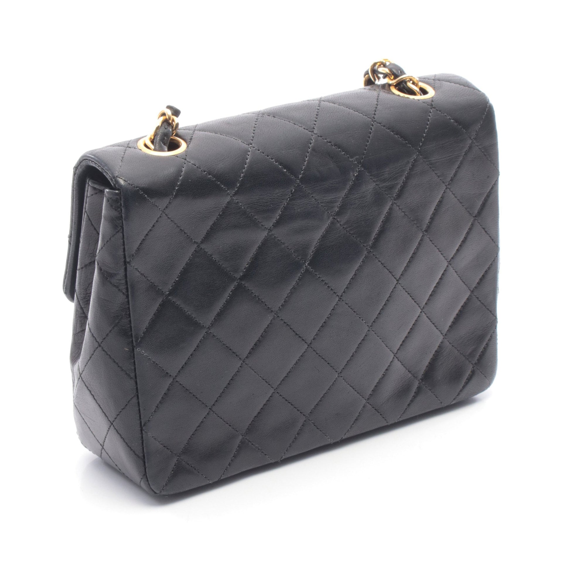 ミニマトラッセ20 チェーンショルダーバッグ ラムスキン ブラック ゴールド金具 シャネル バッグ CHANEL
