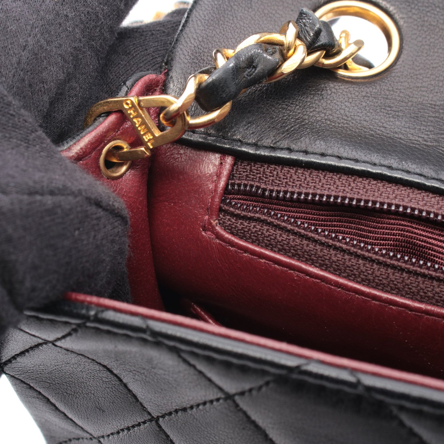 ミニマトラッセ20 チェーンショルダーバッグ ラムスキン ブラック ゴールド金具 シャネル バッグ CHANEL
