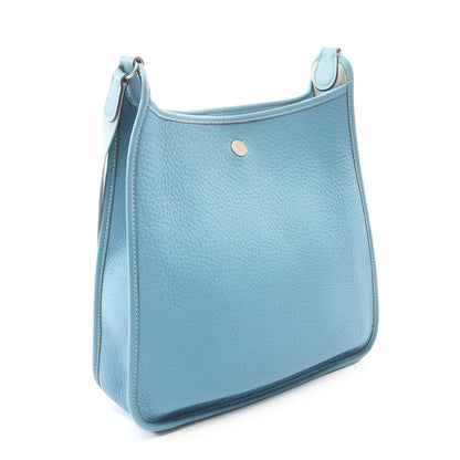 ヴェスパPM ブルージーン ショルダーバッグ トリヨンクレマンス ブルー シルバー金具 □J刻印 エルメス バッグ HERMES
