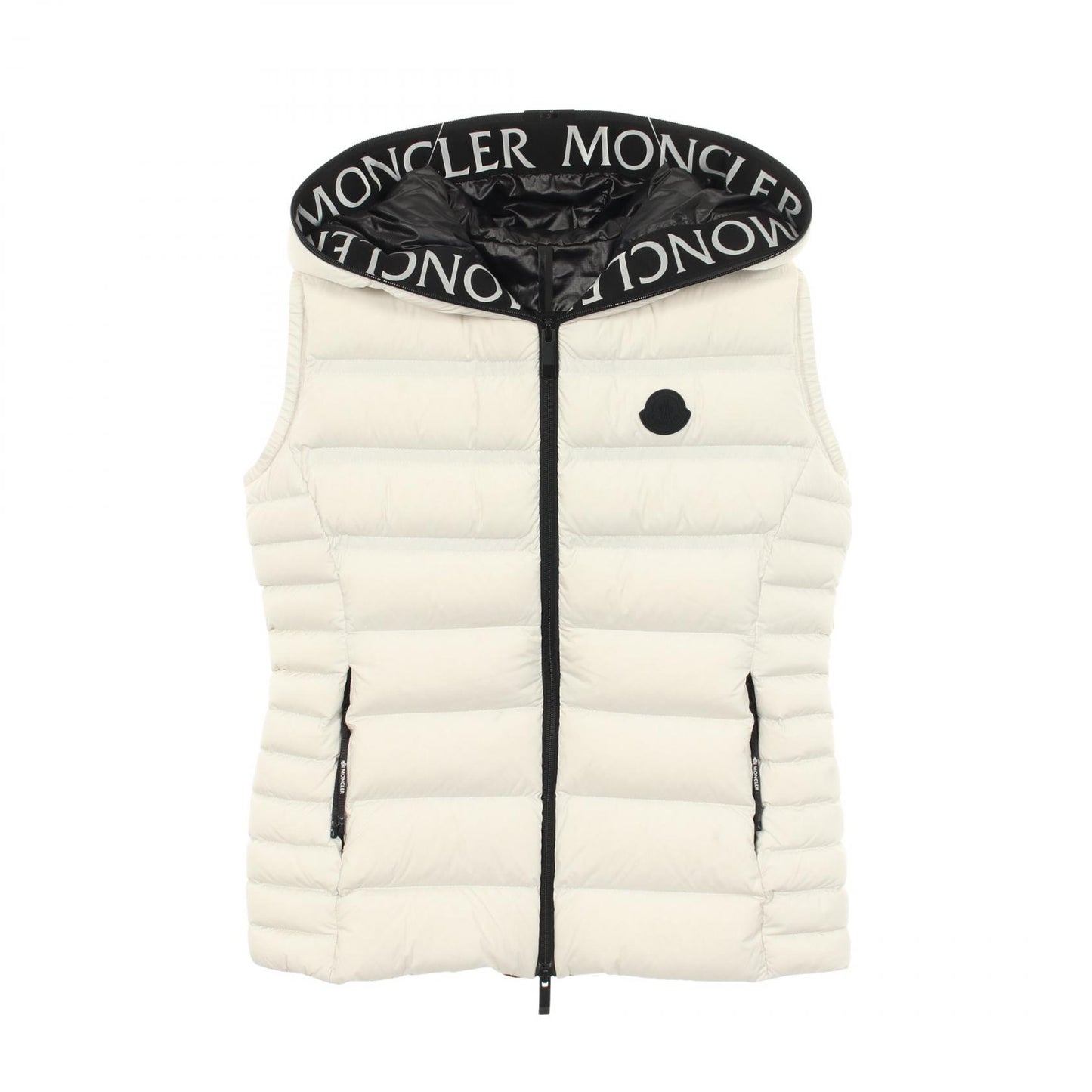 ALITERSE フード付き ダウンベスト ナイロン ホワイト ブラック モンクレール アウター MONCLER