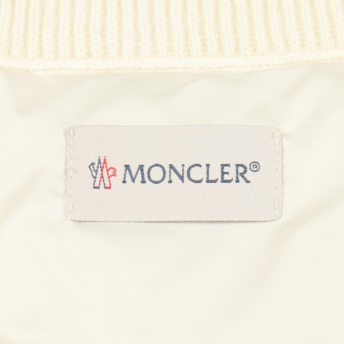 ニット切替 キッズ ダウンジャケット ウール オフホワイト モンクレール アウター MONCLER