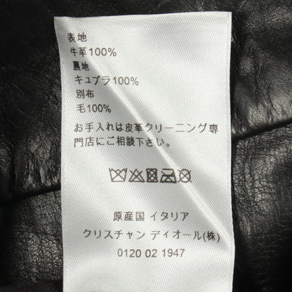 ジップアップ レザージャケット レザー ブラック ディオール アウター DIOR