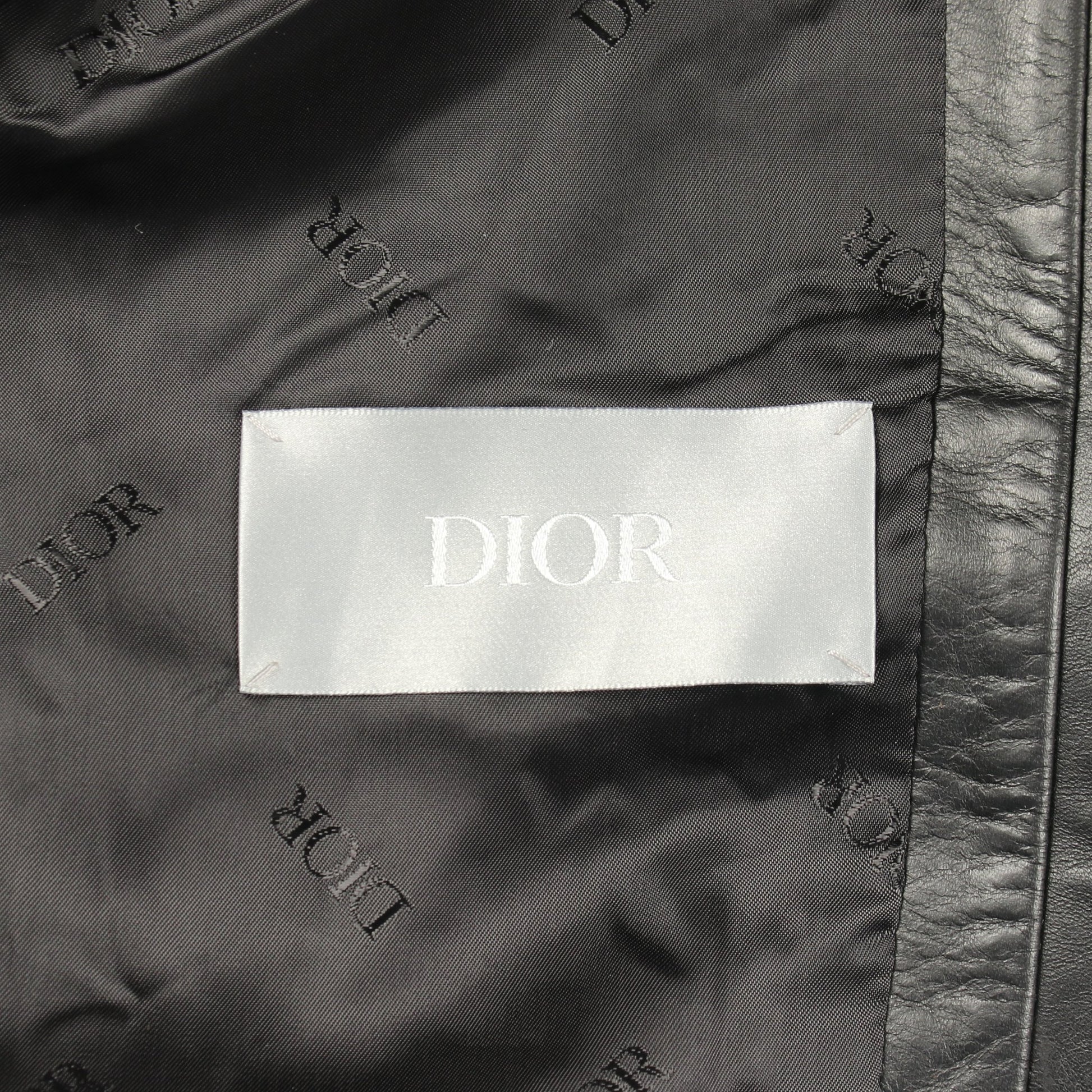 ジップアップ レザージャケット レザー ブラック ディオール アウター DIOR