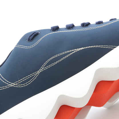 アンヴォル スニーカー ファブリック スエード ネイビー ホワイト オレンジレッド エルメス シューズ HERMES