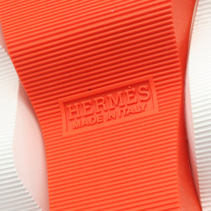 アンヴォル スニーカー ファブリック スエード ネイビー ホワイト オレンジレッド エルメス シューズ HERMES