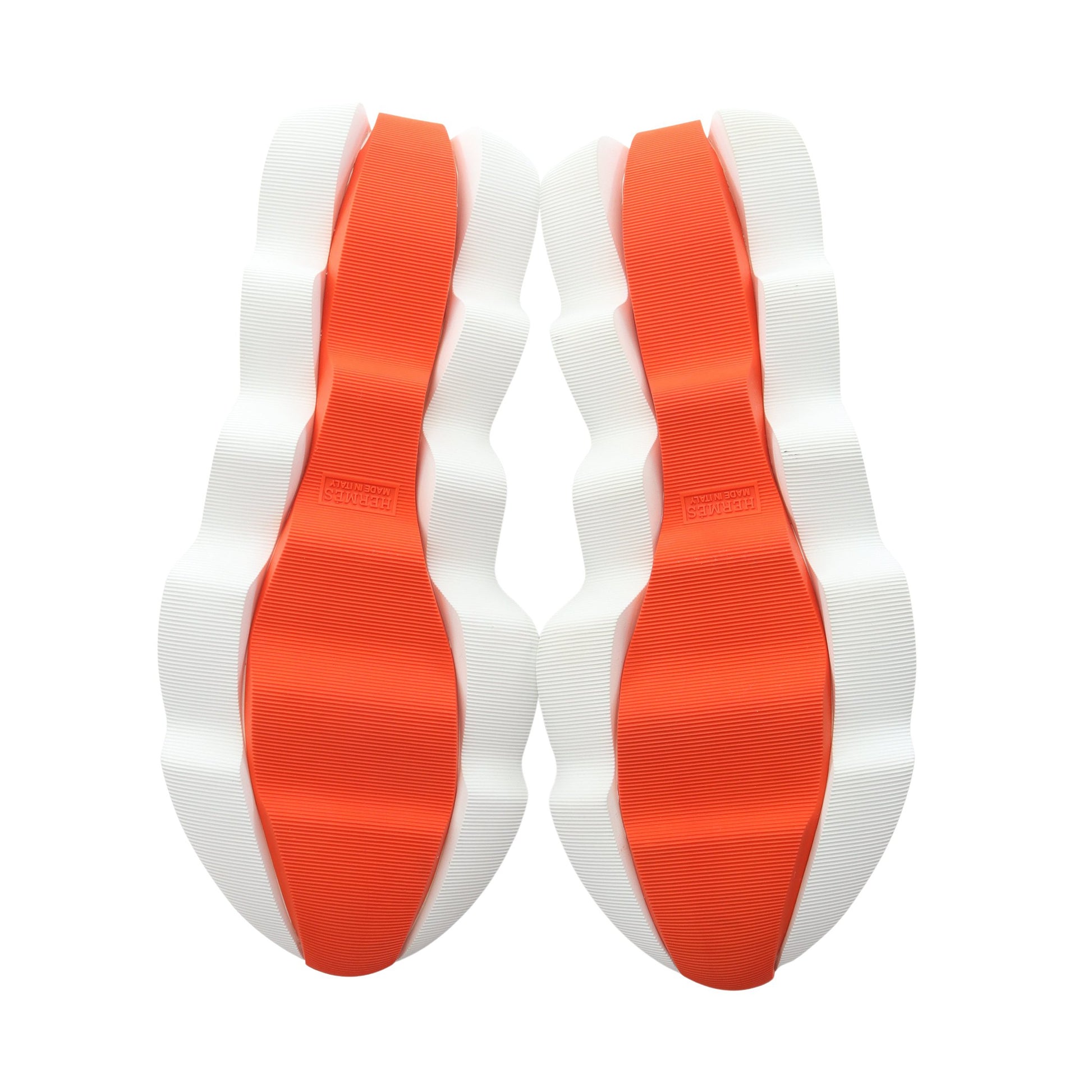 ECLAIR エクレール スリッポン スニーカー ニットファブリック ネイビー オレンジ エルメス シューズ HERMES
