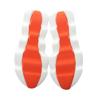ECLAIR エクレール スリッポン スニーカー ニットファブリック ネイビー オレンジ エルメス シューズ HERMES