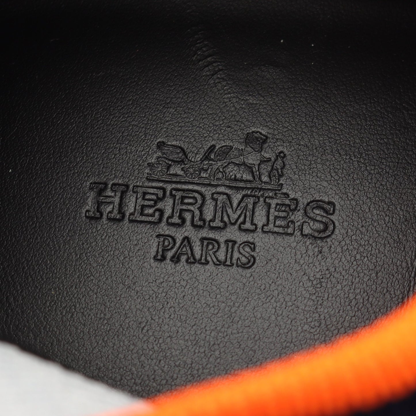 ECLAIR エクレール スリッポン スニーカー ニットファブリック ネイビー オレンジ エルメス シューズ HERMES