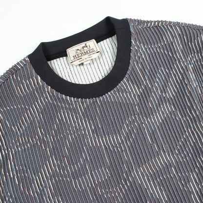 Quincaillerie Equestre 3D スウェットシャツ シルク ブルーグレー ネイビー エルメス トップス HERMES