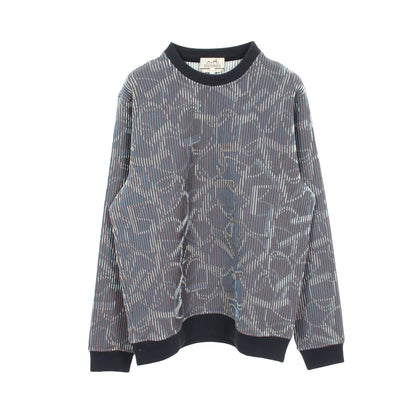 Quincaillerie Equestre 3D スウェットシャツ シルク ブルーグレー ネイビー エルメス トップス HERMES