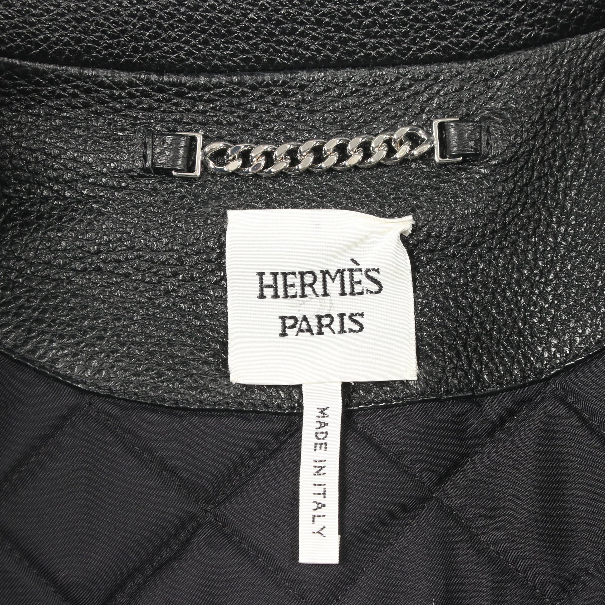 ライダースジャケット ディアスキン ブラック エルメス アウター HERMES