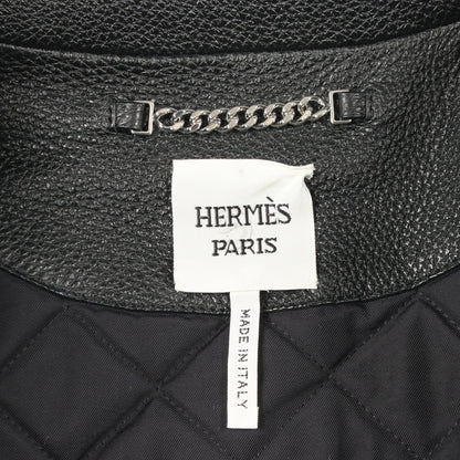 ライダースジャケット ディアスキン ブラック エルメス アウター HERMES
