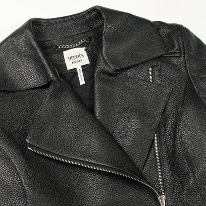ライダースジャケット ディアスキン ブラック エルメス アウター HERMES