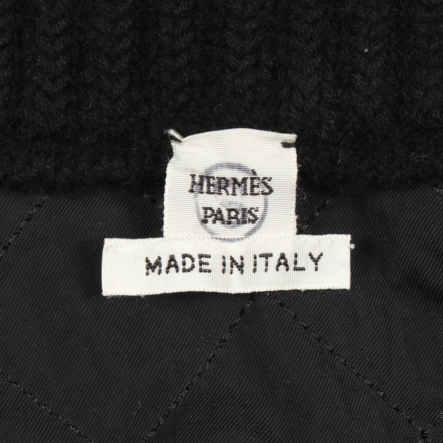ニット ダウンジャケット ウール ブラック エルメス アウター HERMES