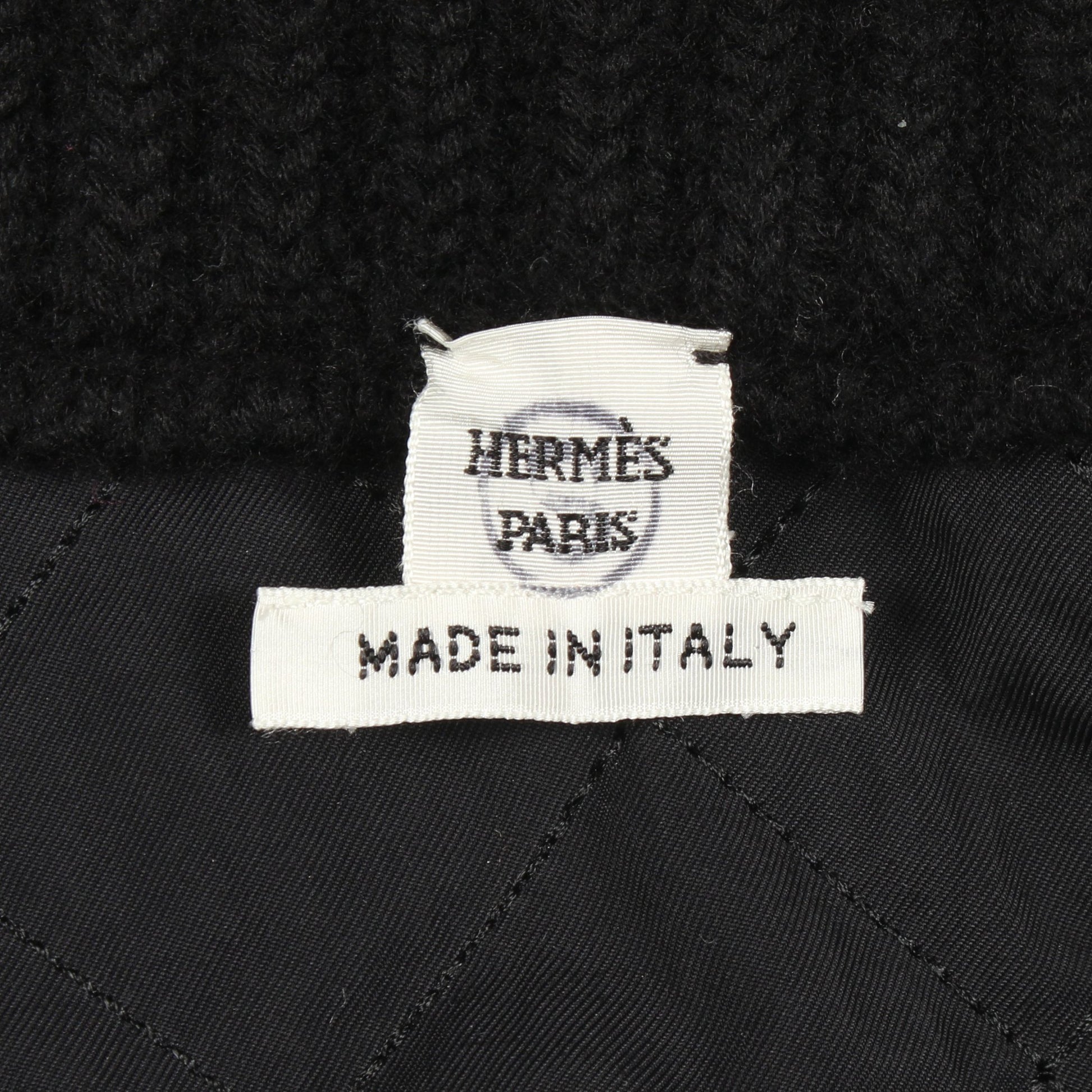 ニット ダウンジャケット ウール ブラック エルメス アウター HERMES
