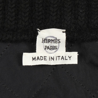 ニット ダウンジャケット ウール ブラック エルメス アウター HERMES
