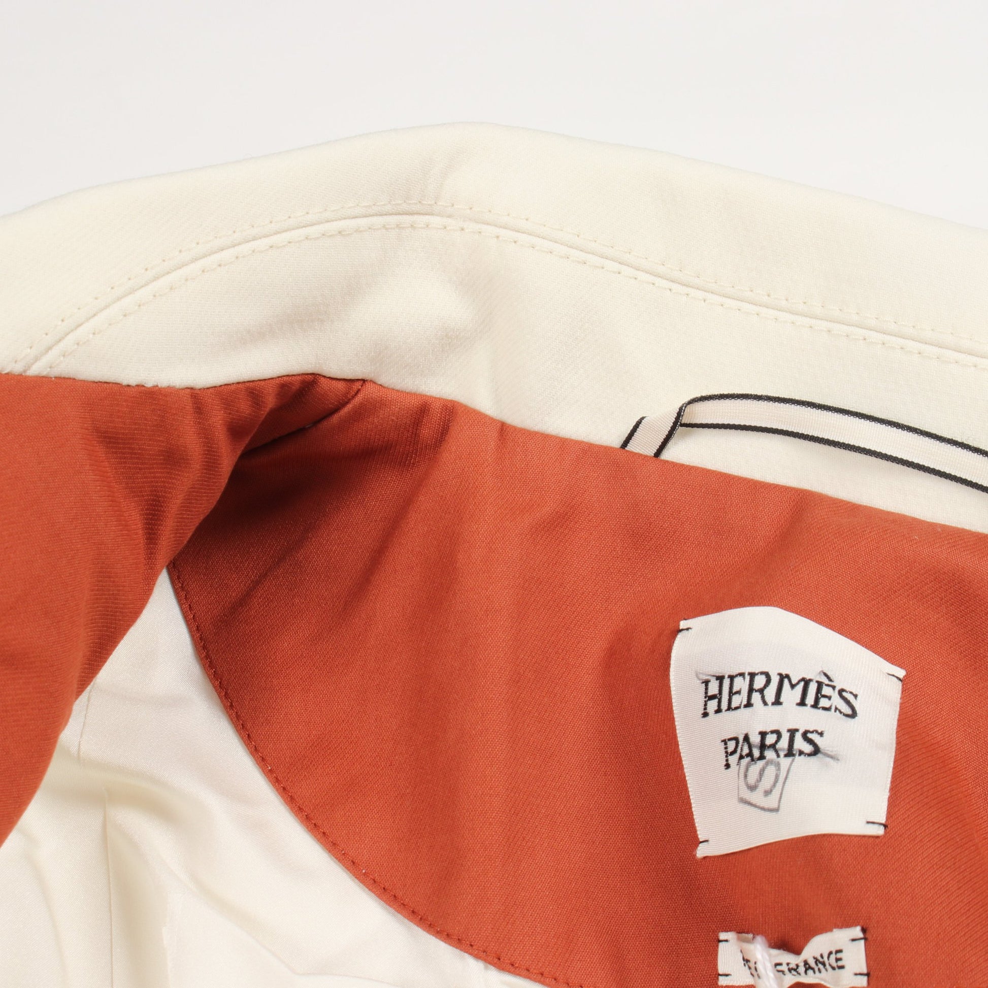 コート ウール ホワイト エルメス アウター HERMES