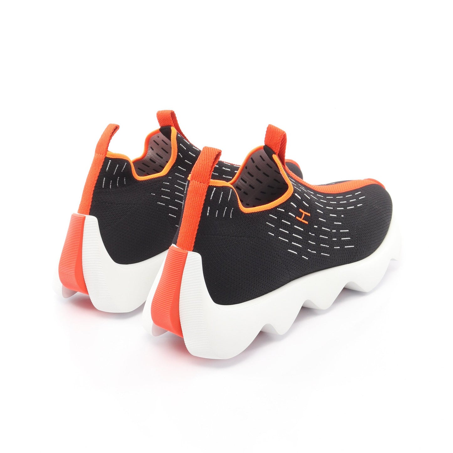 ECLAIR エクレール スリッポン スニーカー ニットファブリック ブラック ホワイト オレンジ エルメス シューズ HERMES