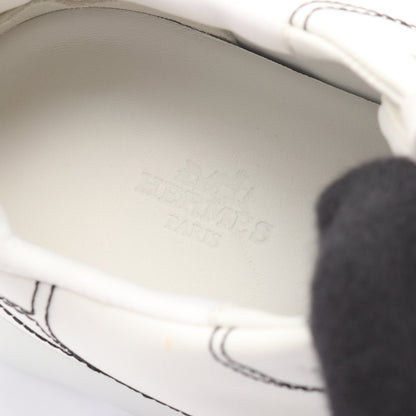 アンヴォル スニーカー ファブリック スエード オフホワイト ブラック エルメス シューズ HERMES