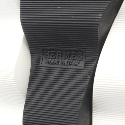 アンヴォル スニーカー ファブリック スエード オフホワイト ブラック エルメス シューズ HERMES