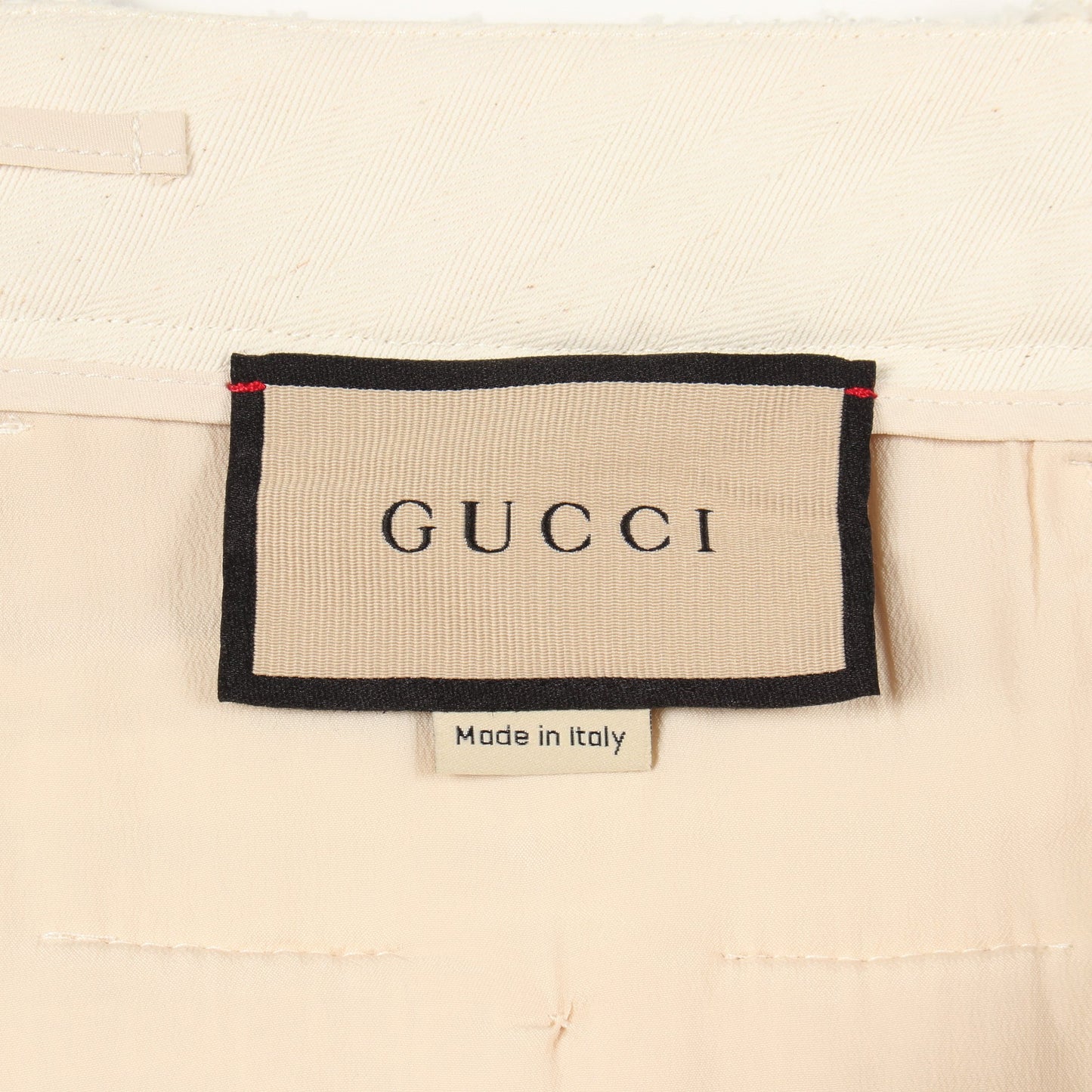 ツイード パンツ コットン レーヨン アイボリー グッチ ボトムス GUCCI