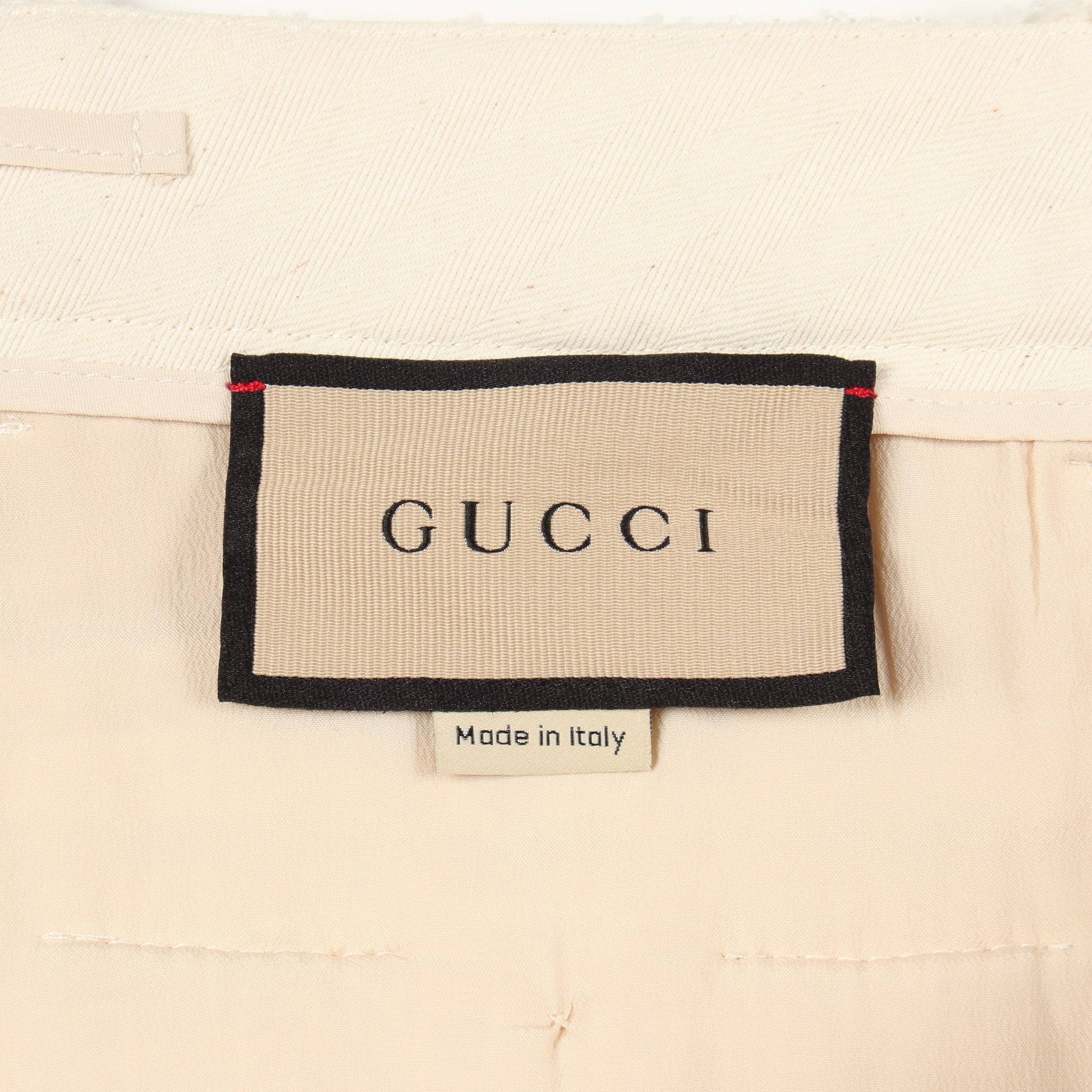 ツイード パンツ コットン レーヨン アイボリー グッチ ボトムス GUCCI