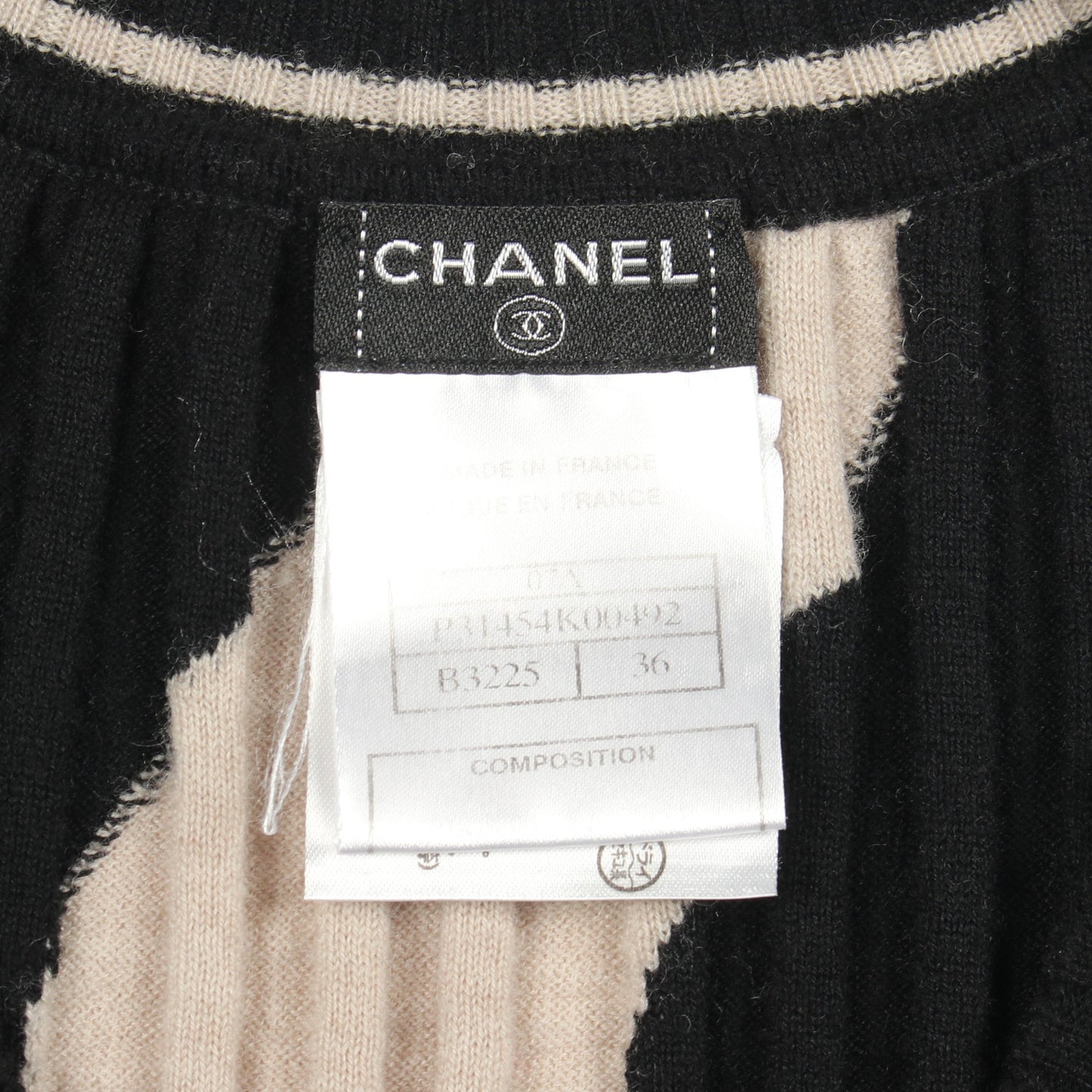 ココマークボタン ニットワンピース ノースリーブ ウール ブラック ベージュ シャネル ワンピース CHANEL