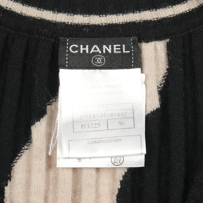 ココマークボタン ニットワンピース ノースリーブ ウール ブラック ベージュ シャネル ワンピース CHANEL