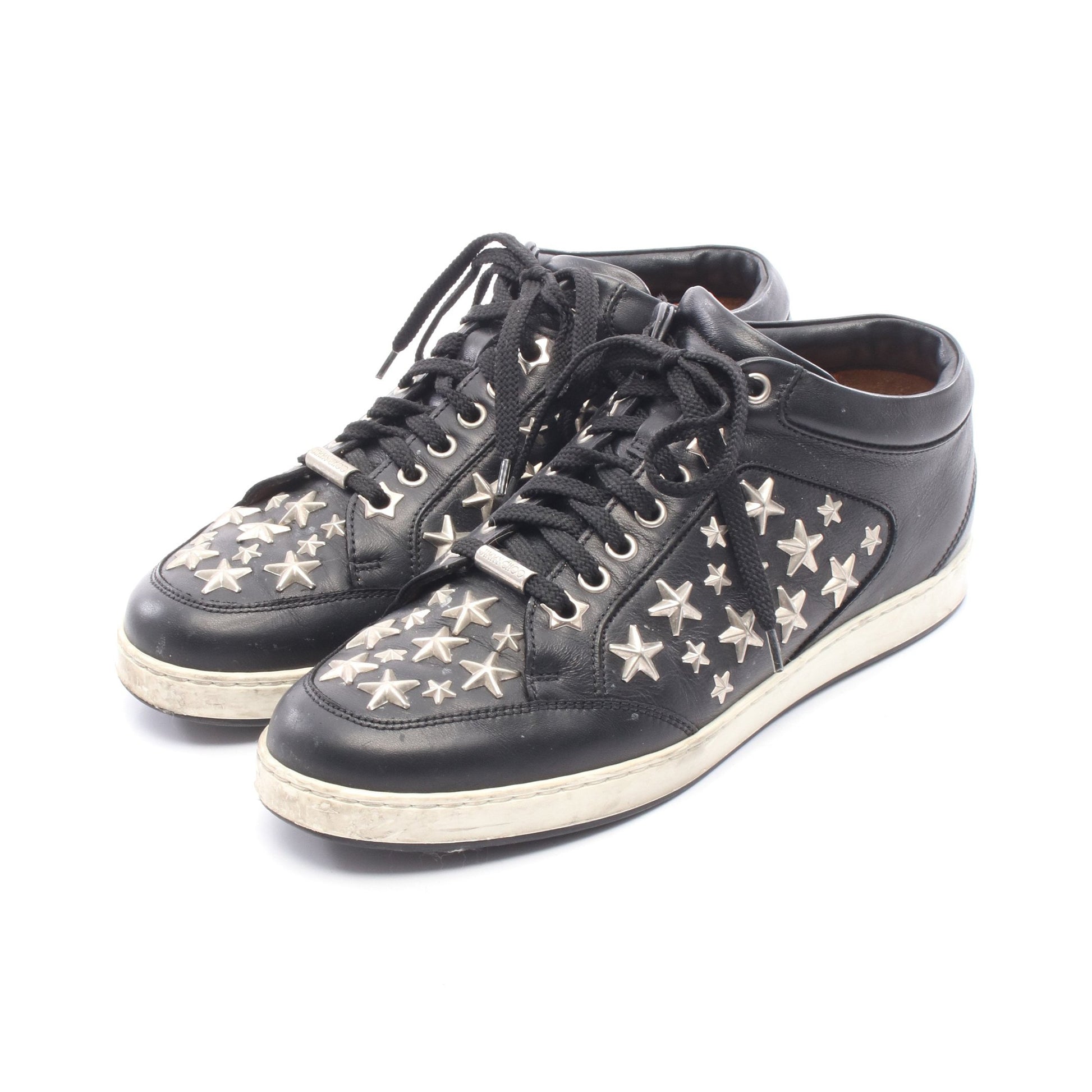 スタースタッズ スニーカー レザー ブラック ジミーチュウ シューズ JIMMY CHOO
