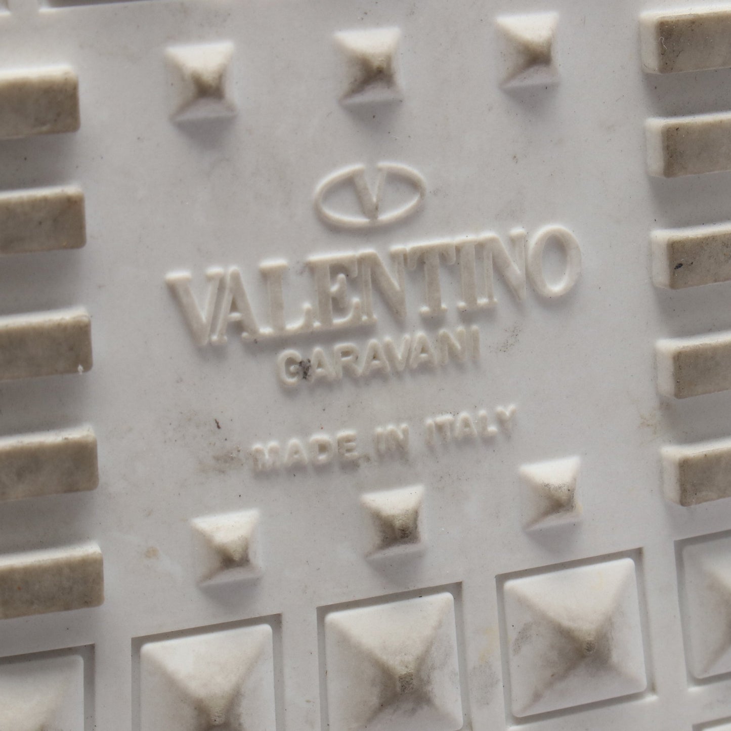 ロックスタッズ スニーカー レザー ホワイト シルバー 厚底 ヴァレンティノガラヴァーニ シューズ VALENTINO GARAVANI