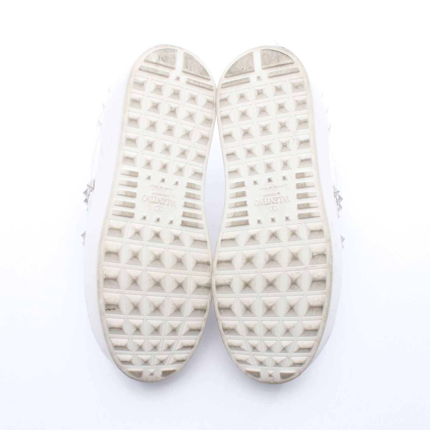 ロックスタッズ スニーカー レザー ホワイト シルバー 厚底 ヴァレンティノガラヴァーニ シューズ VALENTINO GARAVANI