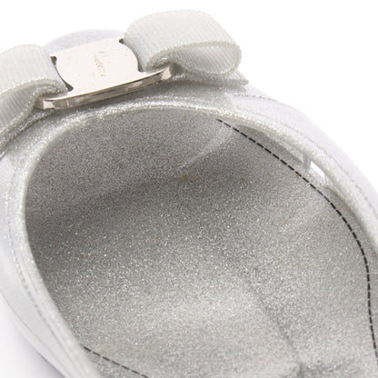 ヴァラリボン ラメ パンプス ラバー シルバー サルヴァトーレフェラガモ シューズ Salvatore Ferragamo